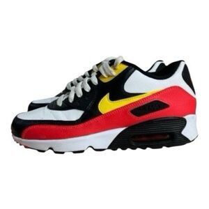 Nike Air Max 90 Youth  Sneakers Size 6.5Y Crimson Red White 833412-120 Leather